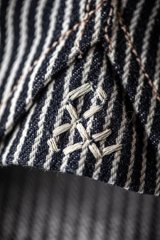 Brady Hickory Stripe Shirt Indigo