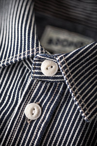 Brady Hickory Stripe Shirt Indigo