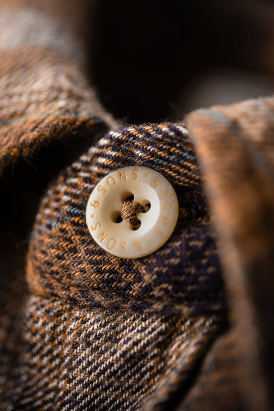 SALVAGE STOCK Douglas Check Shirt Brown
