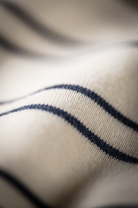 &SONS Clipper Striped Henley Shirt Raw/Navy
