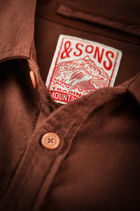 SALVAGE STOCK &SONS Lichen Moleskin Shirt Brown