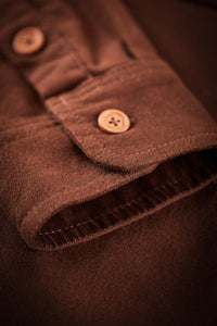 SALVAGE STOCK &SONS Lichen Moleskin Shirt Brown