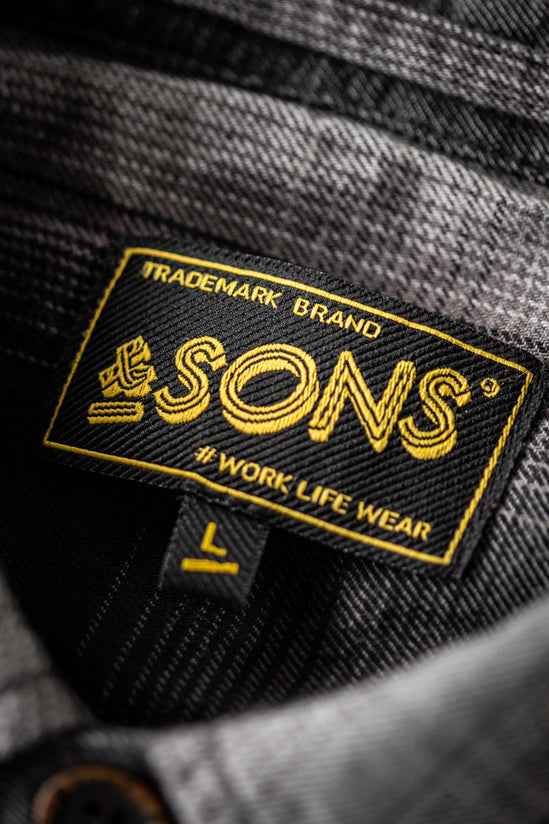&SONS Slate Shirt Ombre Check