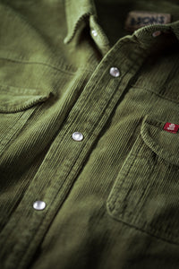 &SONS Sunday Shirt Corduroy Army Green
