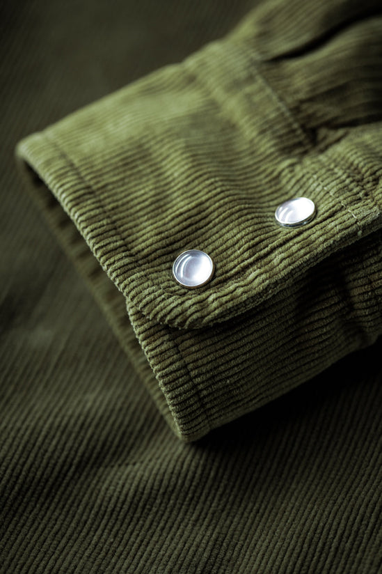 &SONS Sunday Shirt Corduroy Army Green