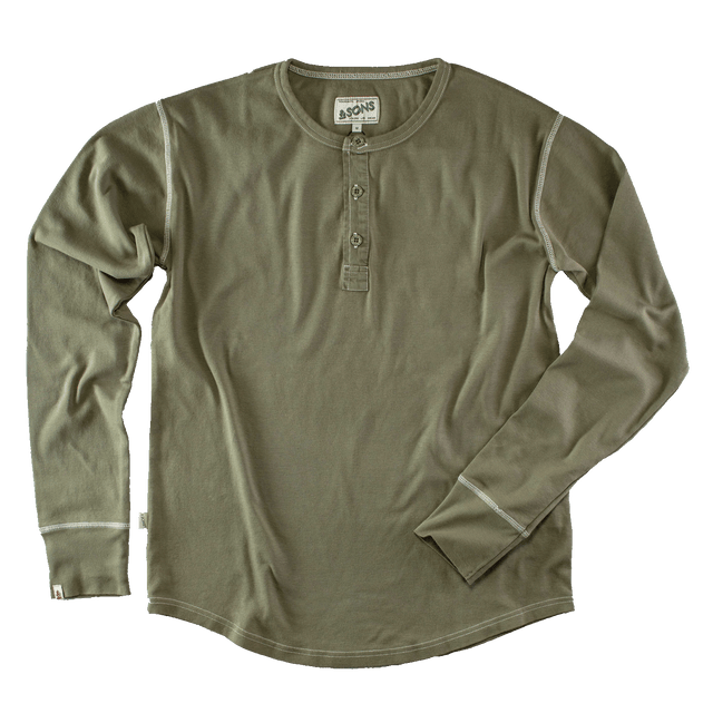 The New Elder Henley Shirt Army Green