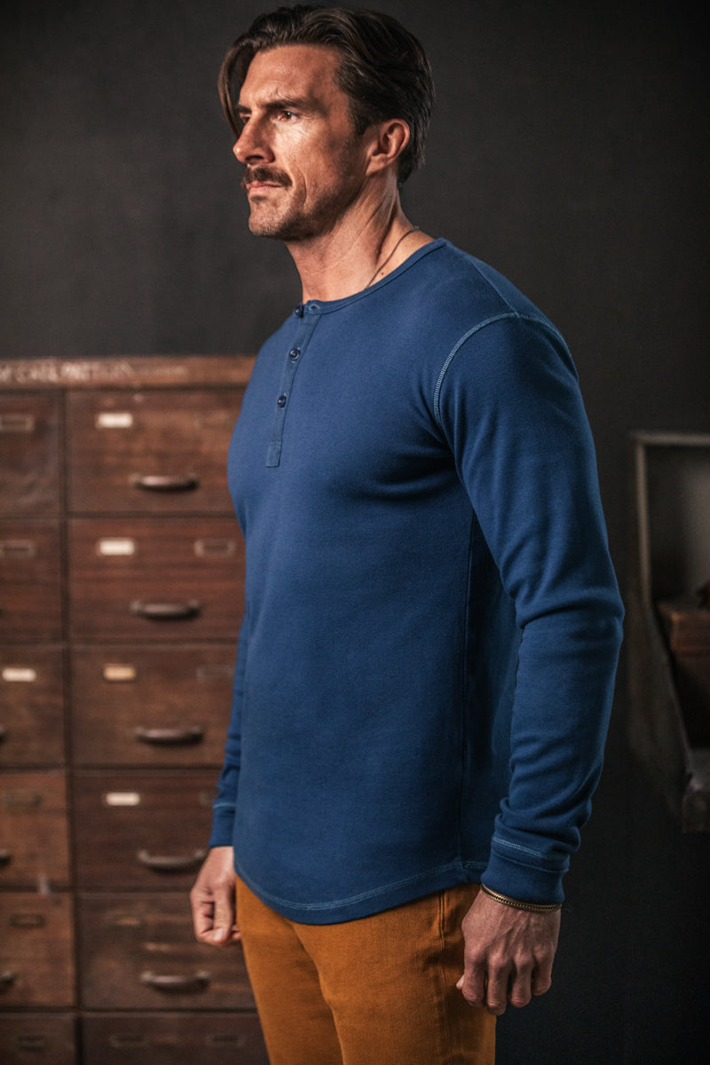 The New Elder Henley Shirt Indigo