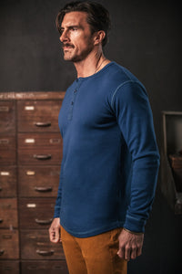 The New Elder Henley Shirt Indigo