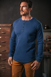 The New Elder Henley Shirt Indigo