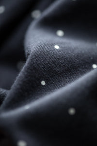Damsons Western Shirt Navy Polka Dot