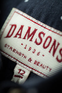 Damsons Western Shirt Navy Polka Dot
