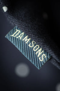 Damsons Western Shirt Navy Polka Dot