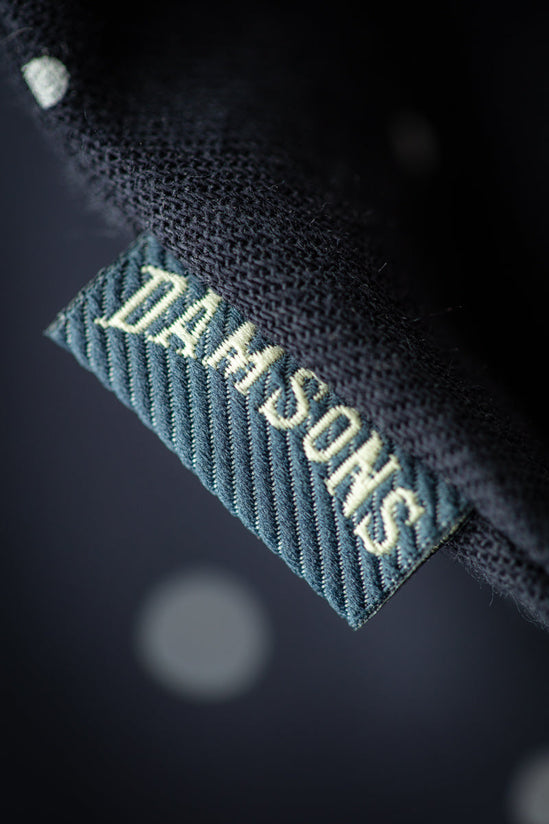 Damsons Western Shirt Navy Polka Dot
