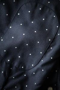 Damsons Western Shirt Navy Polka Dot
