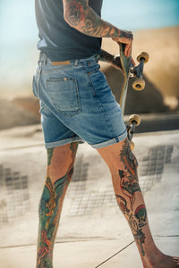 SALVAGE STOCK Laguna Denim Shorts Blue