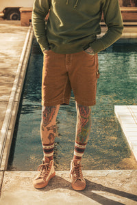 SALVAGE STOCK Lord Canvas Shorts Brown