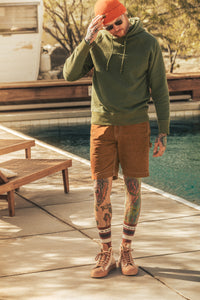 SALVAGE STOCK Lord Canvas Shorts Brown