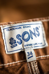 SALVAGE STOCK Lord Canvas Shorts Brown