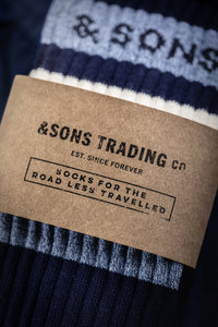 &SONS Baseline Socks Navy