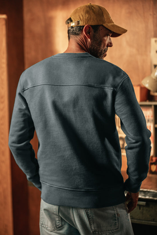 Atlantic Anderson Cross Neck Sweatshirt Storm Blue