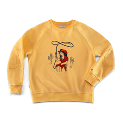 Damsons Cowgirl Classic Crew Sweatshirt Yellow