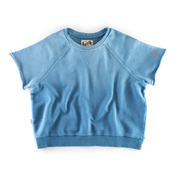 Damsons Cut Crew Sweatshirt Blue Ombrë