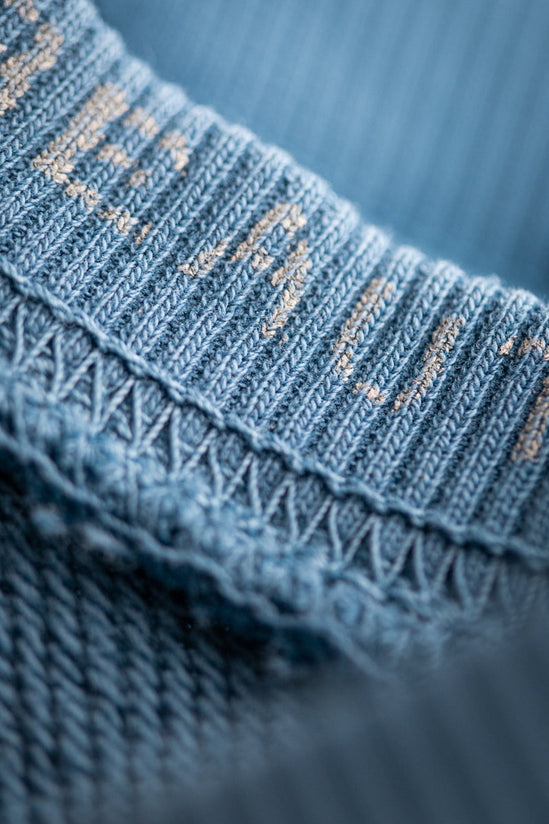 Damsons Cut Crew Sweatshirt Blue Ombrë
