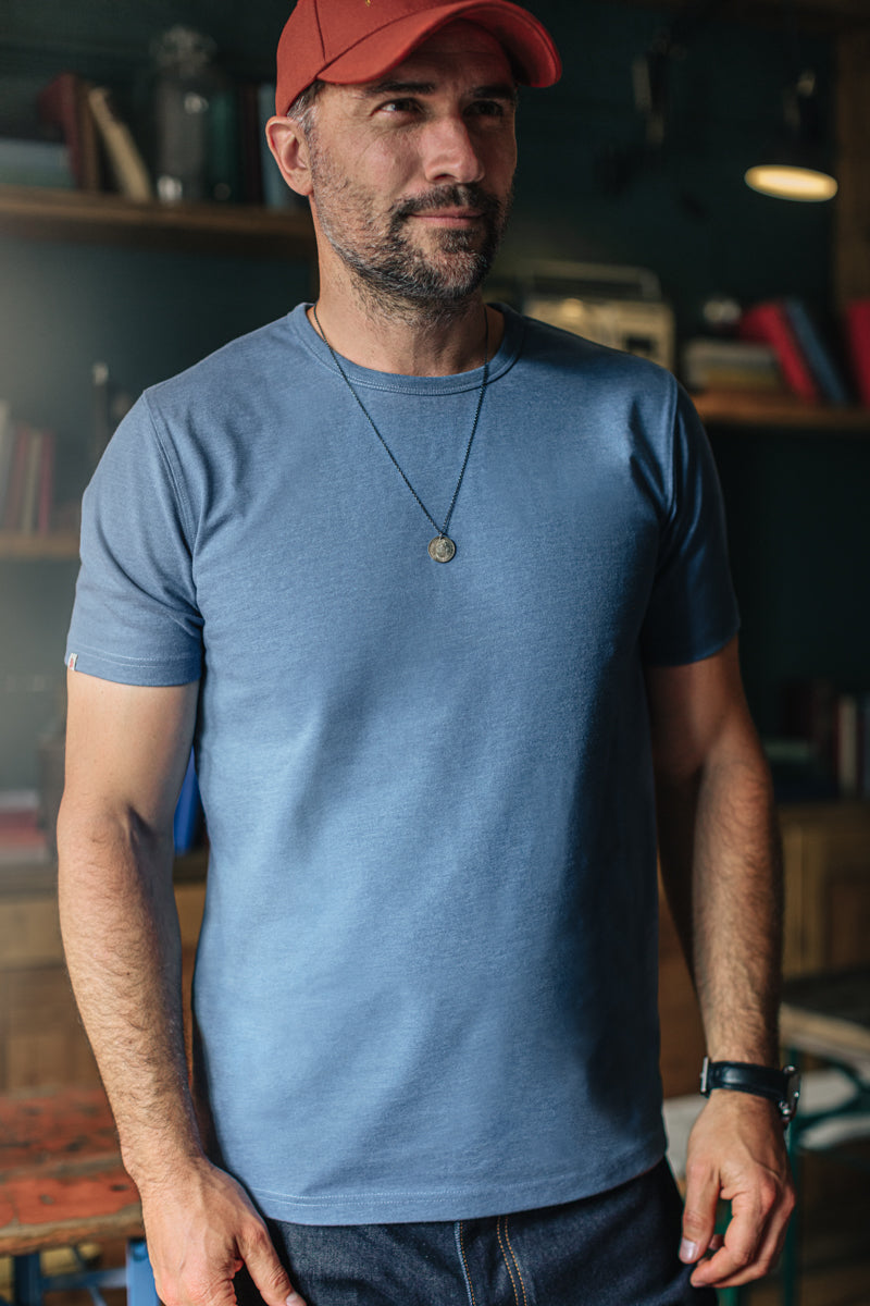 &SONS Boxer T Shirt Sky Blue Marl