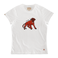 Damsons Red Cat Classic T-Shirt White