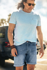 Marina Towelling Tee Sky Blue