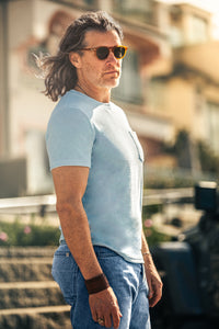 Marina Towelling Tee Sky Blue