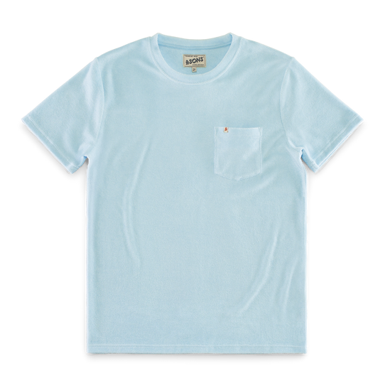 Marina Towelling Tee Sky Blue