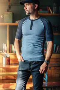 &SONS Basic Training Short Sleeve Tee Navy Marl
