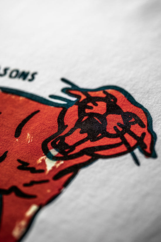 Damsons Red Cat Classic T-Shirt White