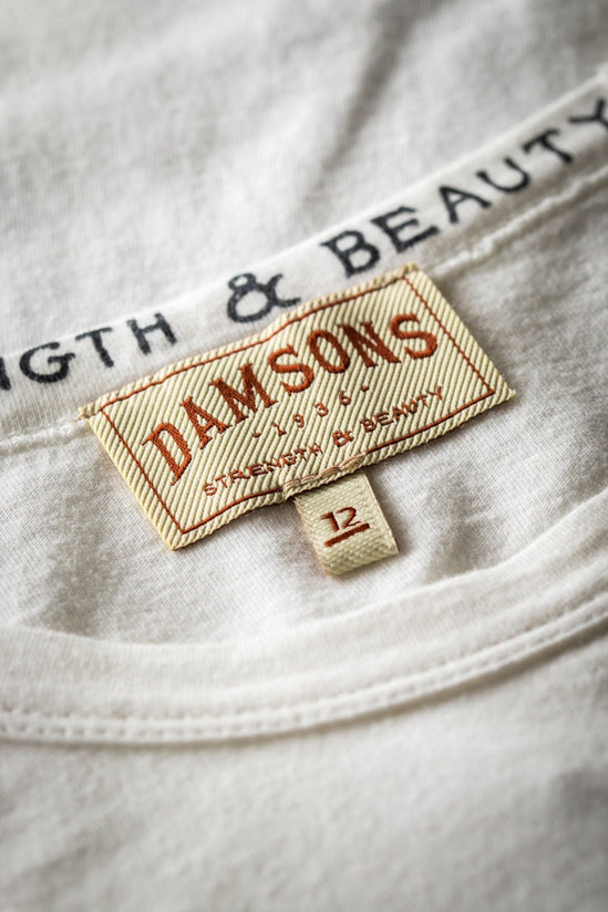 Damsons Red Logo T-Shirt White