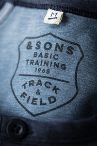 &SONS Basic Training Short Sleeve Tee Navy Marl