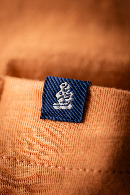 Slub Pocket T-shirt Fade Orange