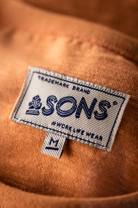 Slub Pocket T-shirt Fade Orange