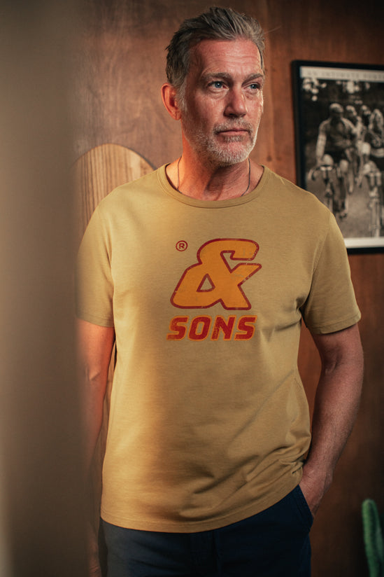 Sneaker Print T-Shirt Tan