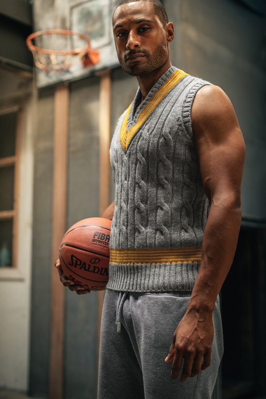 Pavilion Cricket Tank Grey Marl