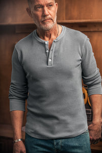 Jasper Waffle Henley Grey