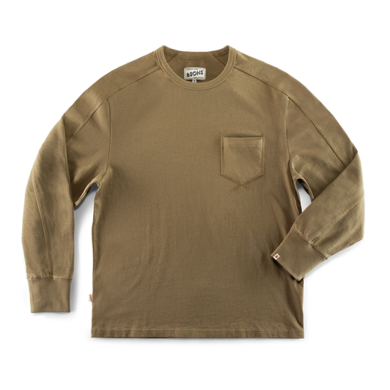 Shaw Long Sleeve Pocket Top Khaki