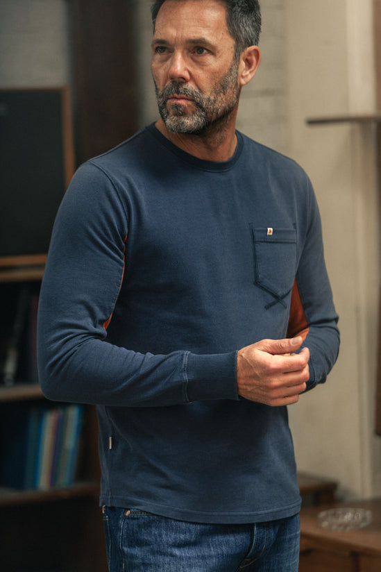 Player Long Sleeve Pocket Top Navy