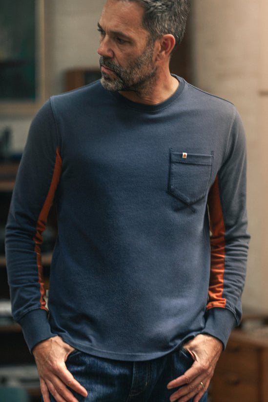 Player Long Sleeve Pocket Top Navy