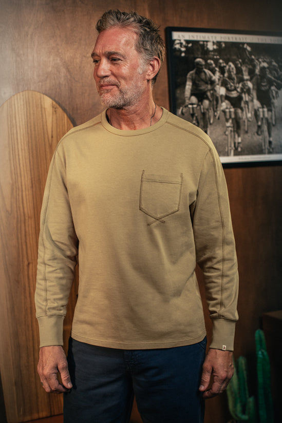 Shaw Long Sleeve Pocket Top Khaki