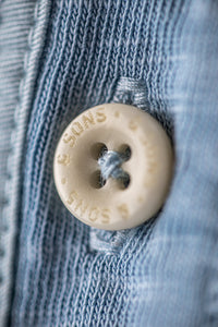 Nimbus Raw Collar Henley Blue