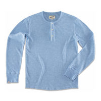 Nimbus Raw Collar Henley Blue