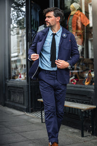&SONS Hemingway Trousers Midnight Blue