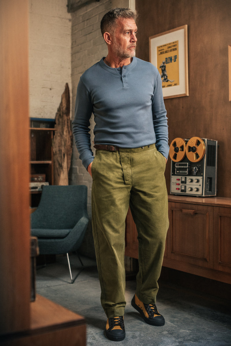 SALVAGE STOCK Station Trousers Olive Green