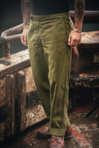 SALVAGE STOCK Station Trousers Olive Green